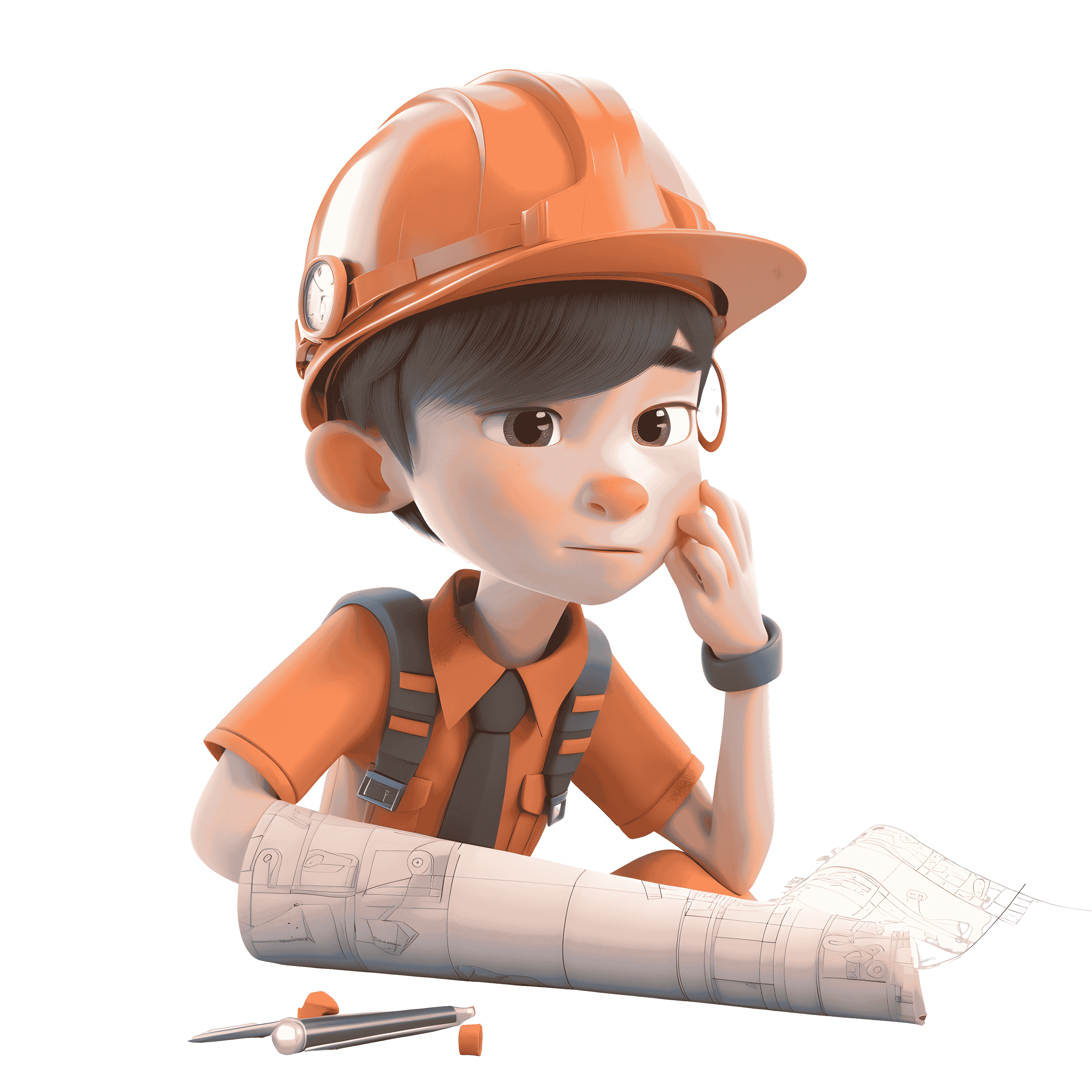Engineer thinking